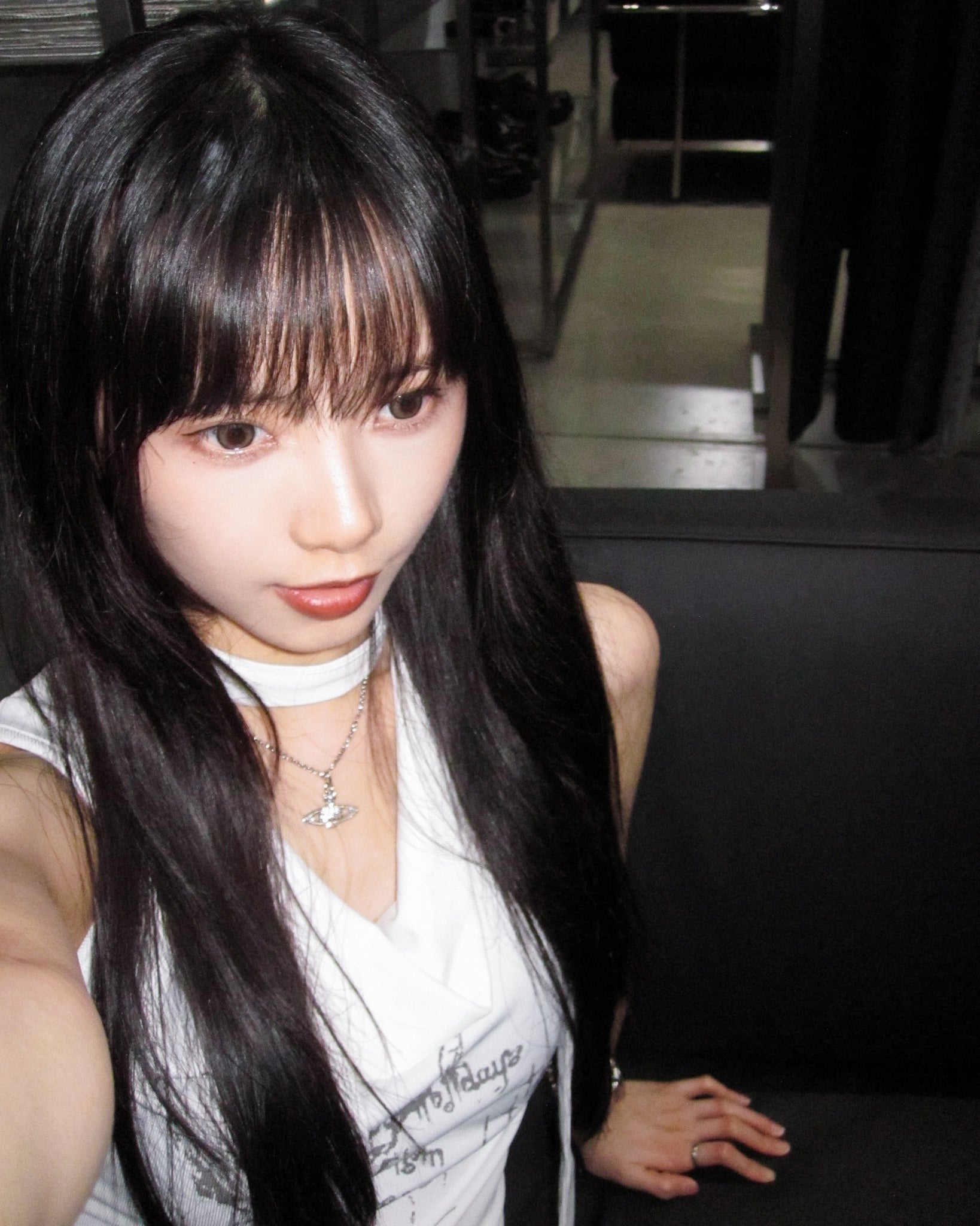 [2WAY: TANK TOP&OFF SHOULDER] SECRET ANGEL TOP WITH SCARF SET/ 1色