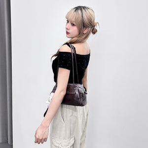 [韓妹必備] 2WAY STARS BOAT-NECK TEE/ 3色