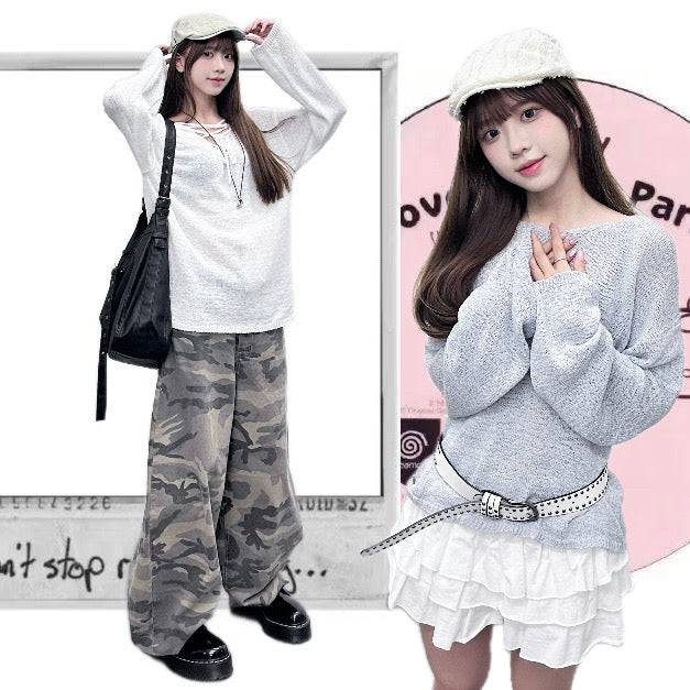 [2WAY] CANNY STRING KNITWEAR/ 3色