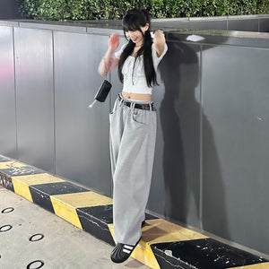 [UNISEX] 有皮帶位! 可束腳SWEATPANTS/ 1色