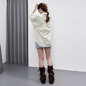[BEST] UNISEX PIGMENT OVERSIZE SHIRT/ 4色