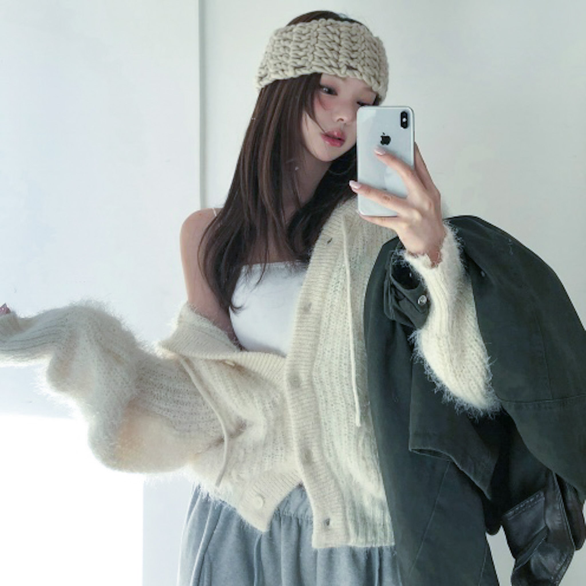 [有帽款] 超溫柔松針絨FLUFFY HOODED KNIT CARDIGAN/ 3色