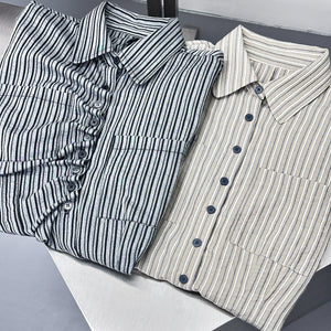 [一衫兩穿] 2WAY STRIPED SHIRT/ 2色