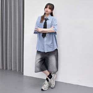 [BEST] UNISEX PIGMENT OVERSIZE SHIRT/ 4色