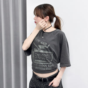 [UNISEX] HOW CAN I SNOOZE OVERSIZE TEE/ 1色
