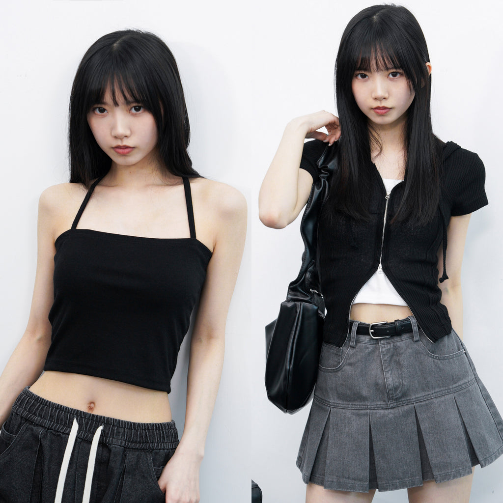 SQUARE NECK STRING SLEEVELESS/ 2色