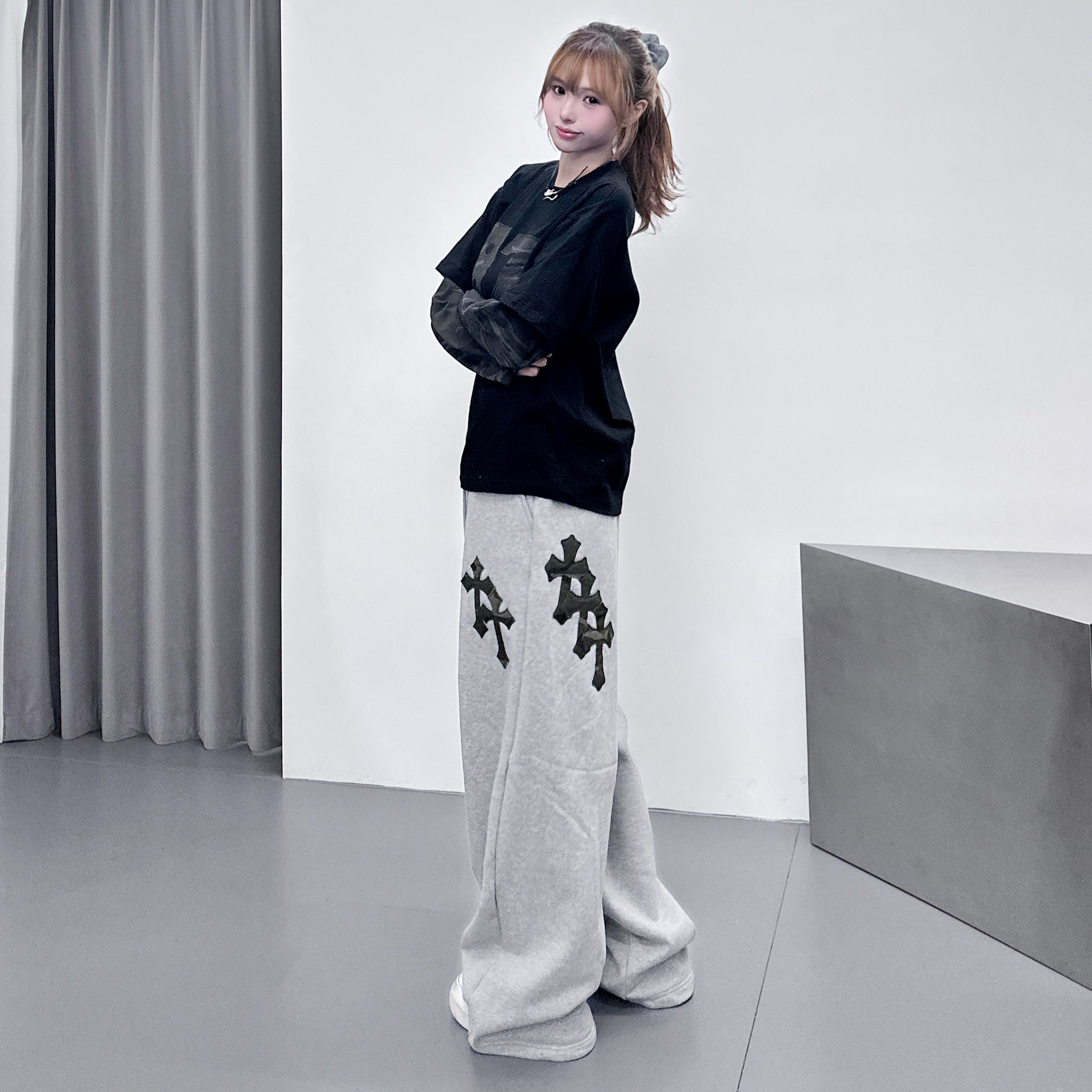 [UNISEX] 層次穿假兩件87 CAMOUFLAGE LONG SLEEVE/ 1色