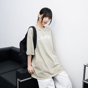 [UNISEX] DAMAGE  PIGMENT T-SHIRT/ 2色