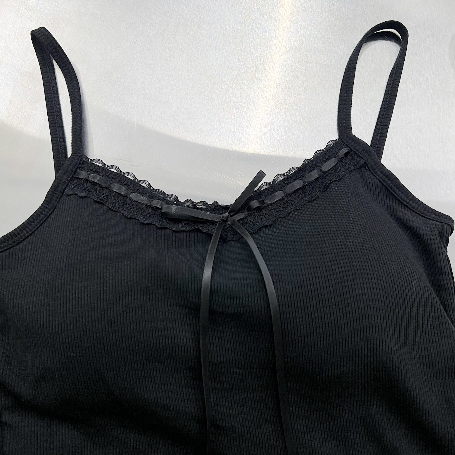PADDED RIBBON CAMI TOP/ 3色