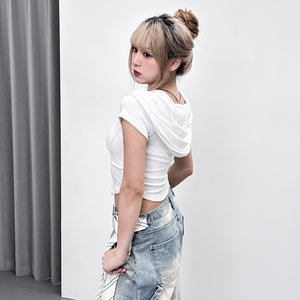 SLIM HOODED ZIP-UP/ 2色