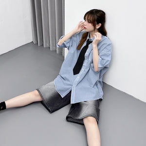 [BEST] UNISEX PIGMENT OVERSIZE SHIRT/ 4色