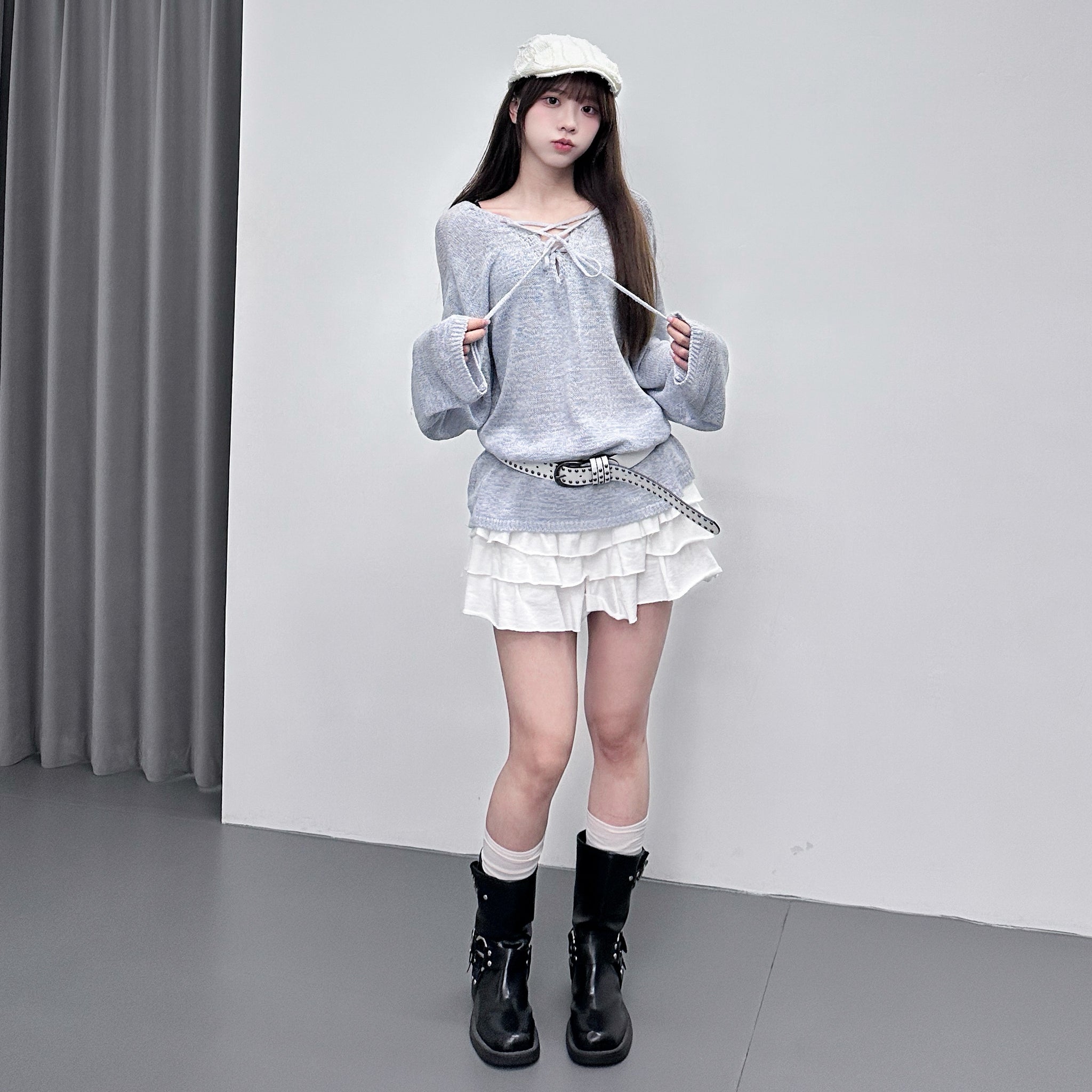 [2WAY] CANNY STRING KNITWEAR/ 3色