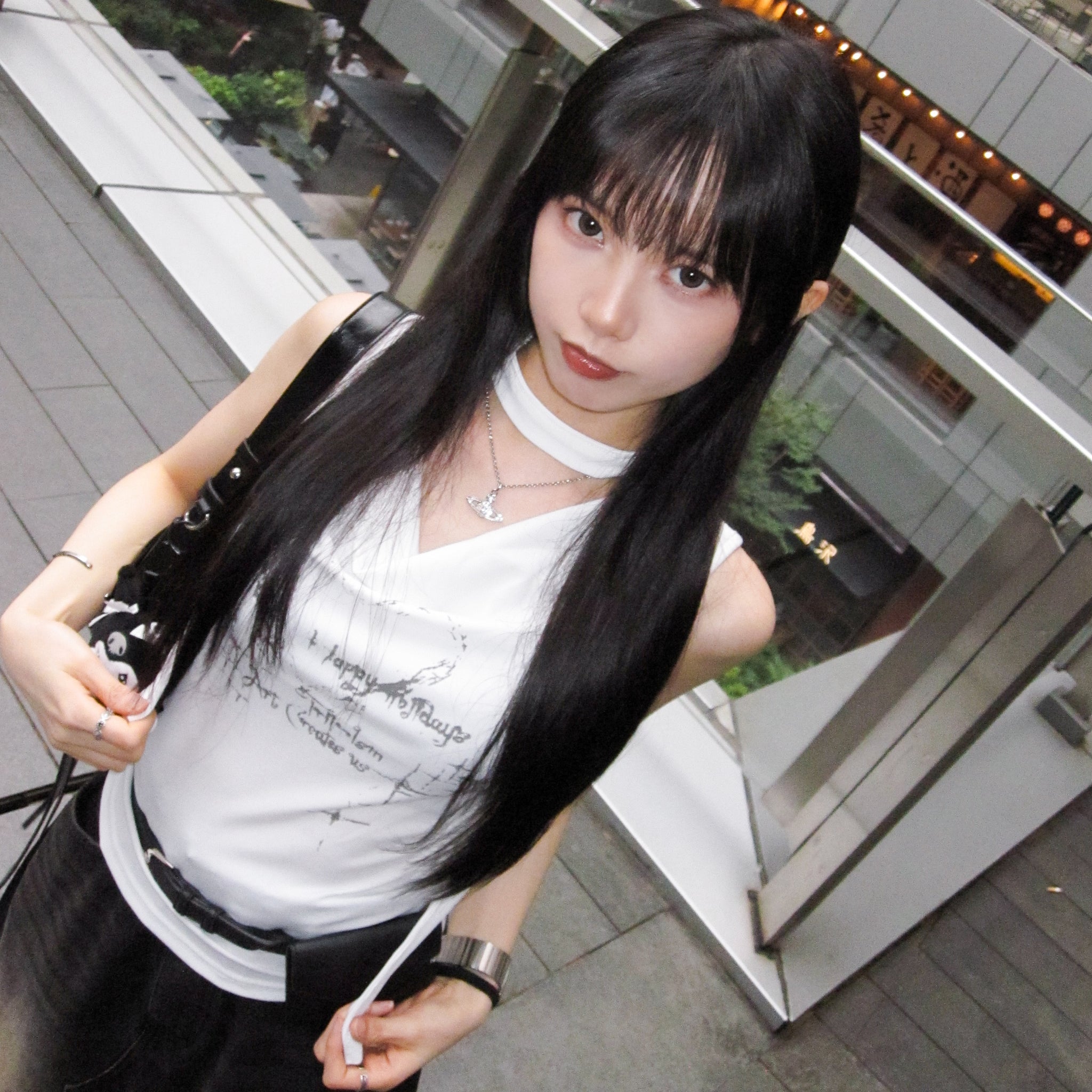 [2WAY: TANK TOP&OFF SHOULDER] SECRET ANGEL TOP WITH SCARF SET/ 1色