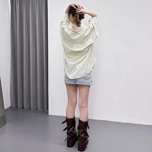 [BEST] UNISEX PIGMENT OVERSIZE SHIRT/ 4色