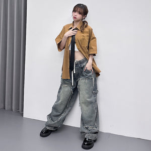 [BEST] UNISEX PIGMENT OVERSIZE SHIRT/ 4色