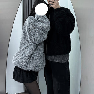 [UNISEX] 輕身保暖糯米糍毛毛外套(手袖長度可束)/ 2色