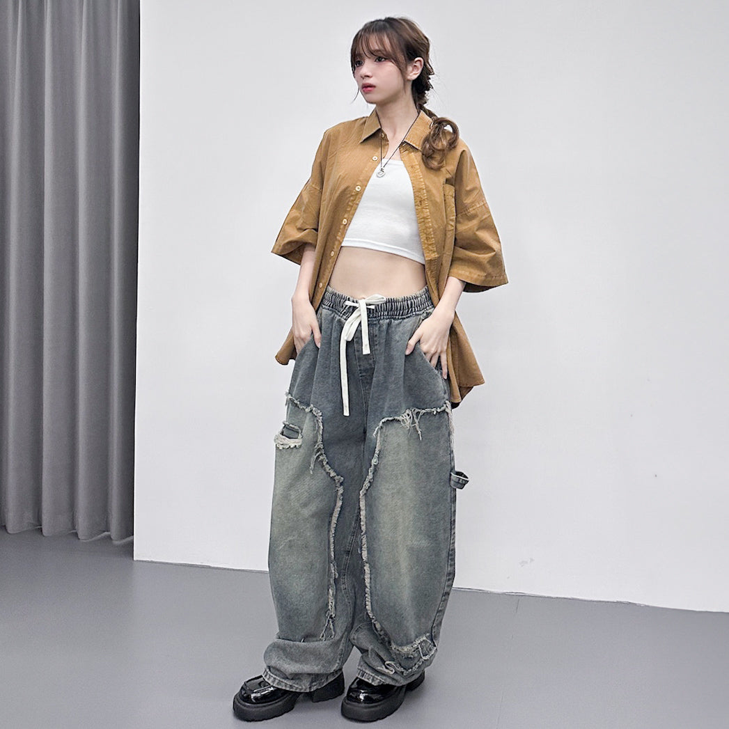 [BEST] UNISEX PIGMENT OVERSIZE SHIRT/ 4色