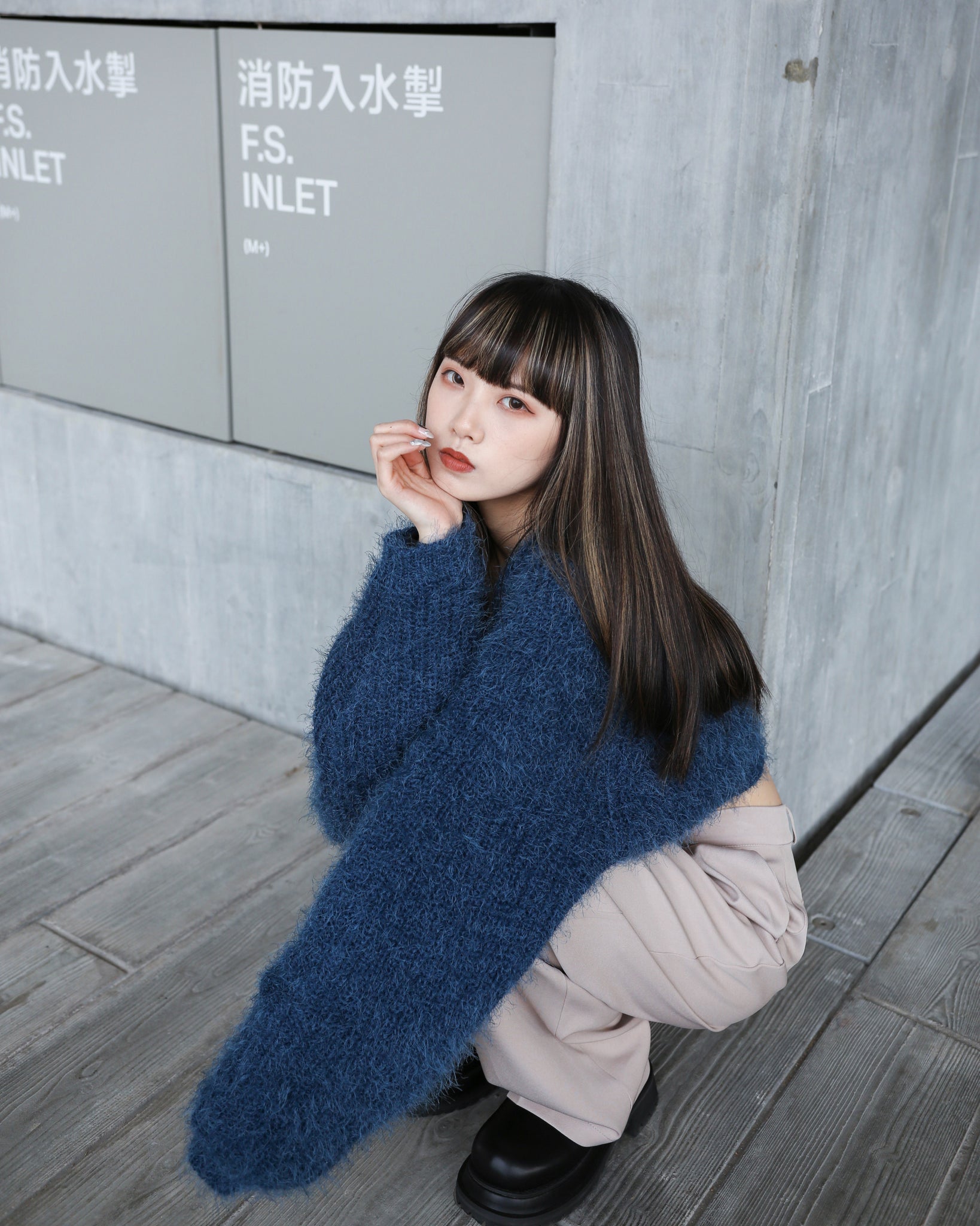 -Hello Spring-任何style都OKの松針絨無鈕外套/ 3色