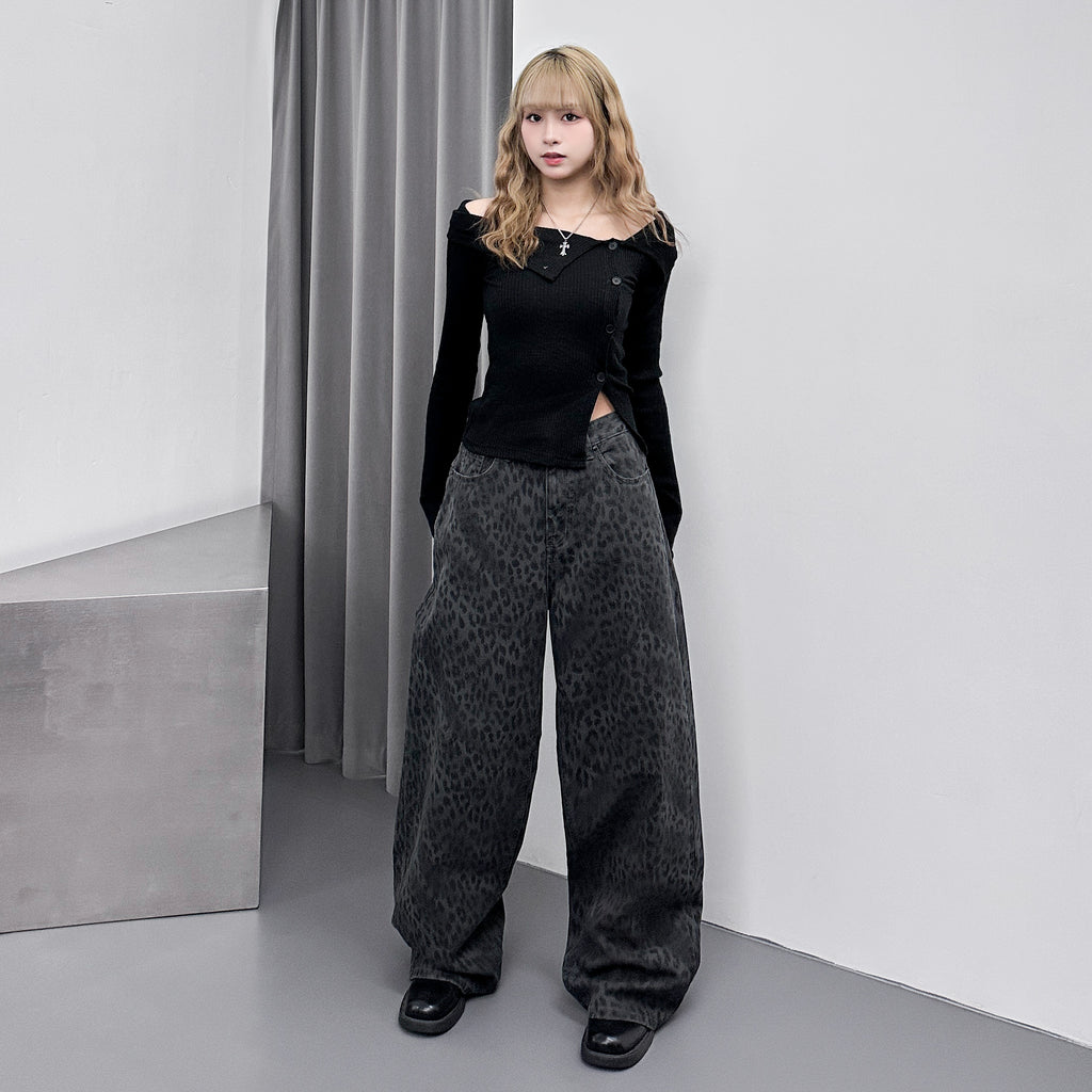 [BEST 靚CUTTING] SUMMER LEOPARD WIDE PANTS/ 2色