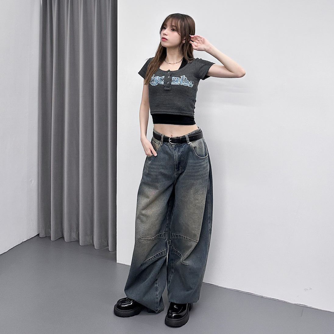 [UNISEX彎刀褲] VINTAGE SCIMITAR DENIM PANTS/ 2色