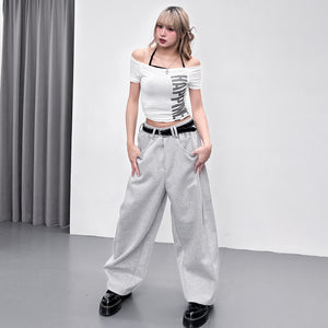 [UNISEX] 有皮帶位! 可束腳SWEATPANTS/ 1色