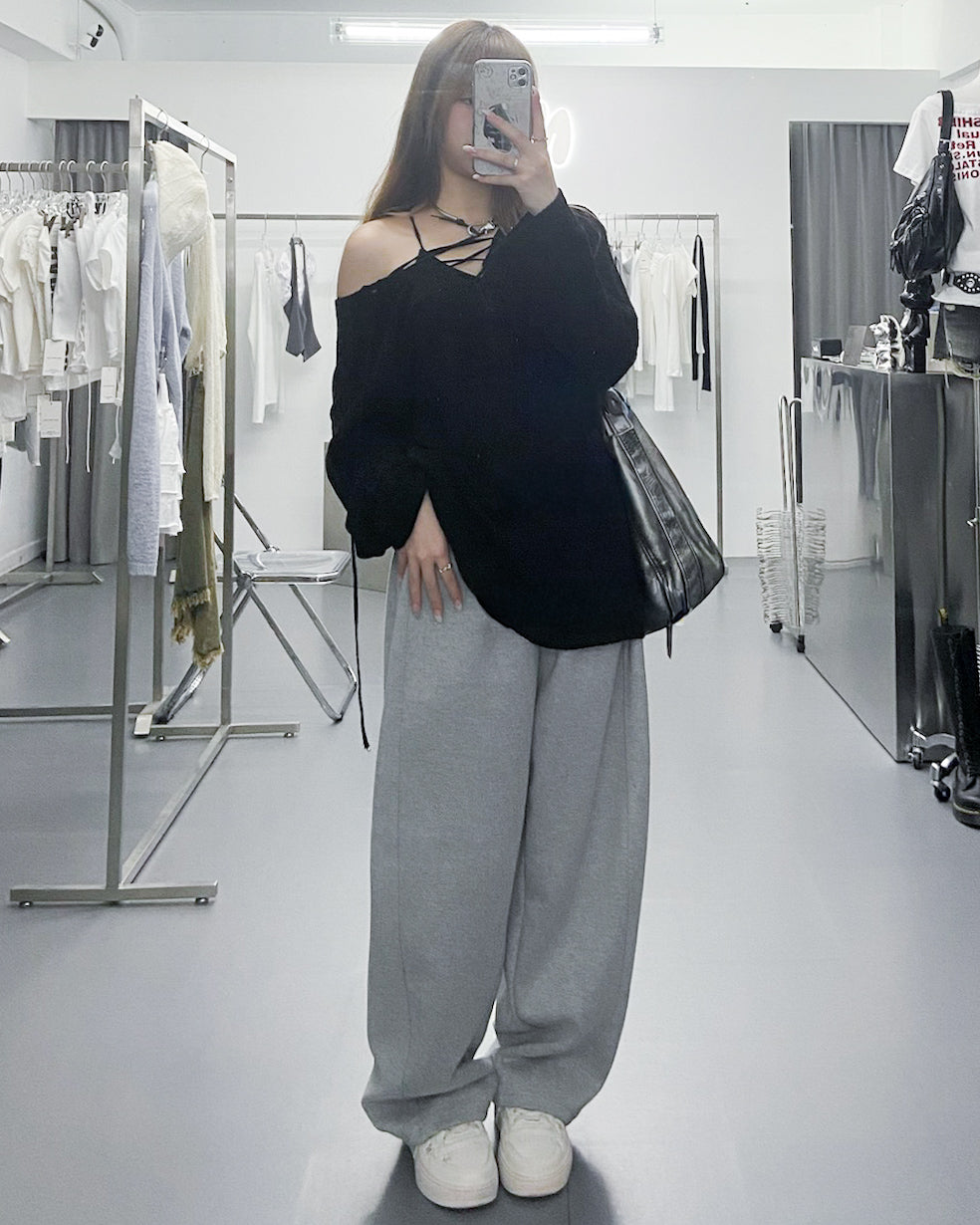 [2WAY] CANNY STRING KNITWEAR/ 3色