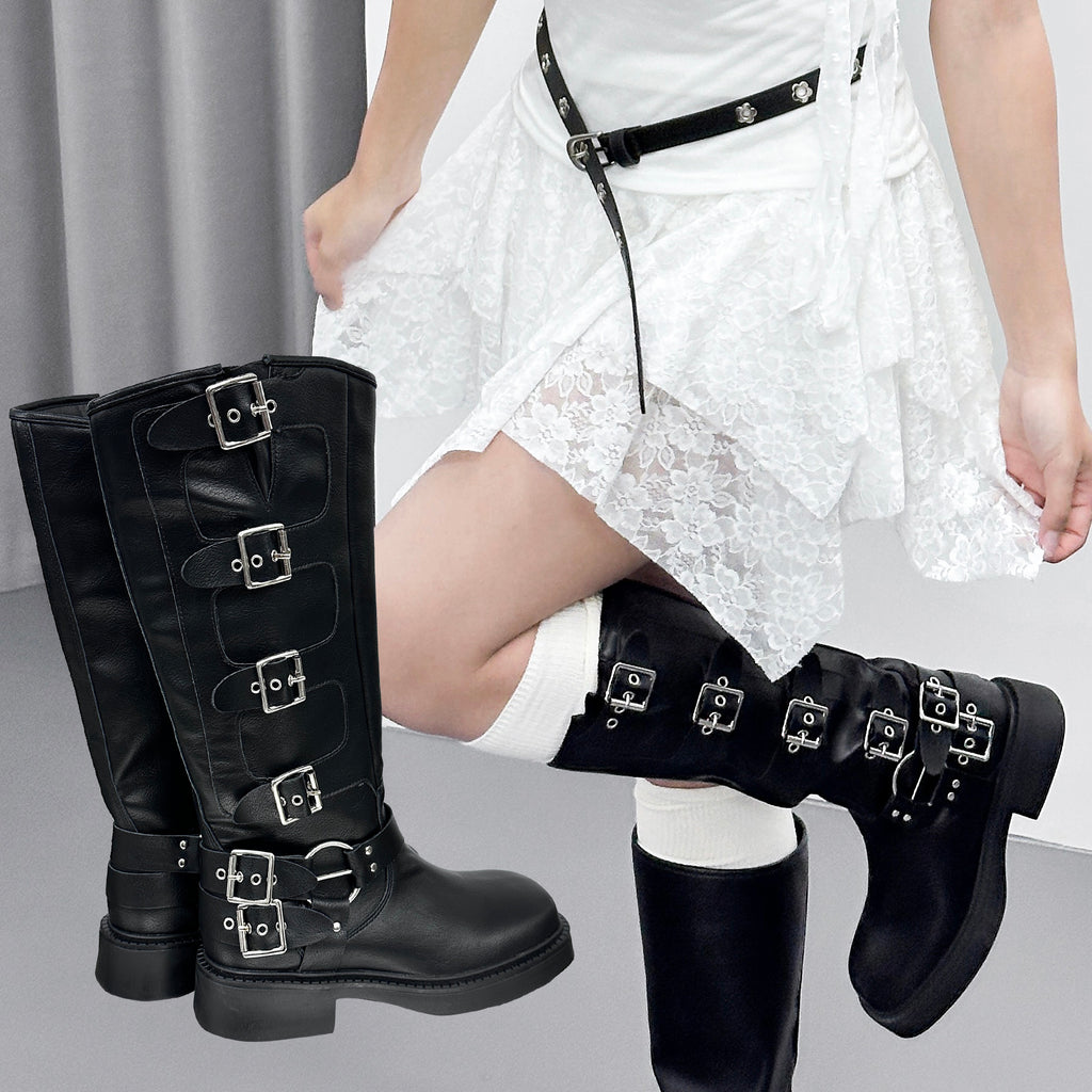 [BEST] 365DAYS高質軟底舒適度滿分BUCKLE LEATHER BOOTS/ 1色