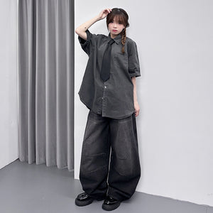 [UNISEX彎刀褲] VINTAGE SCIMITAR DENIM PANTS/ 2色