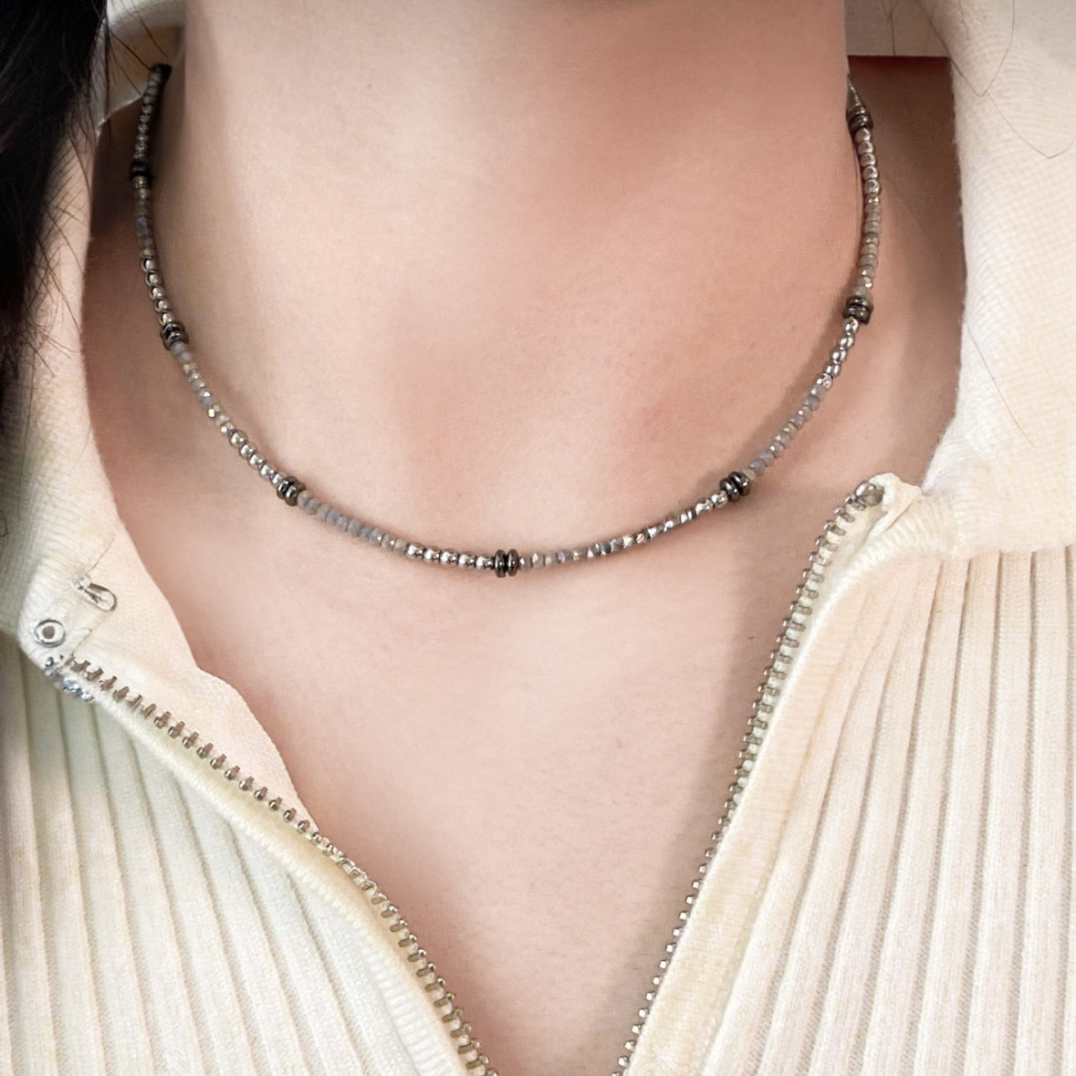 GEM HEMATITE NECKLACE/ 1色