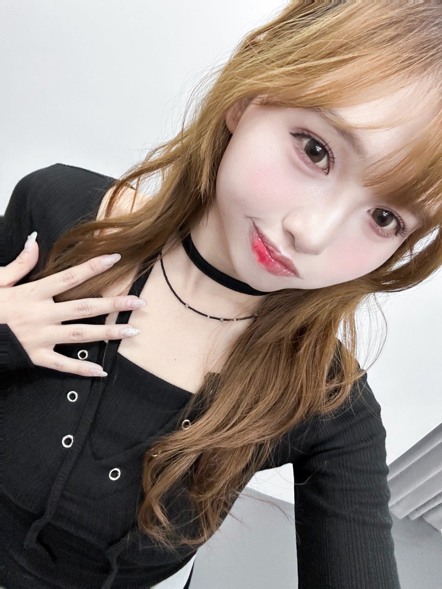 [2WAY頸帶/繫繩OK!] EYELET SLIM RIBBEN KNIT/ 3色