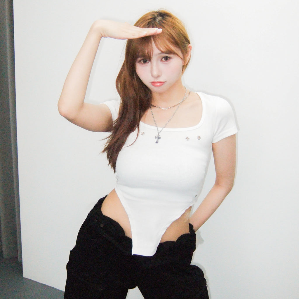 YUNA BODYSUIT CROP TEE/ 2色