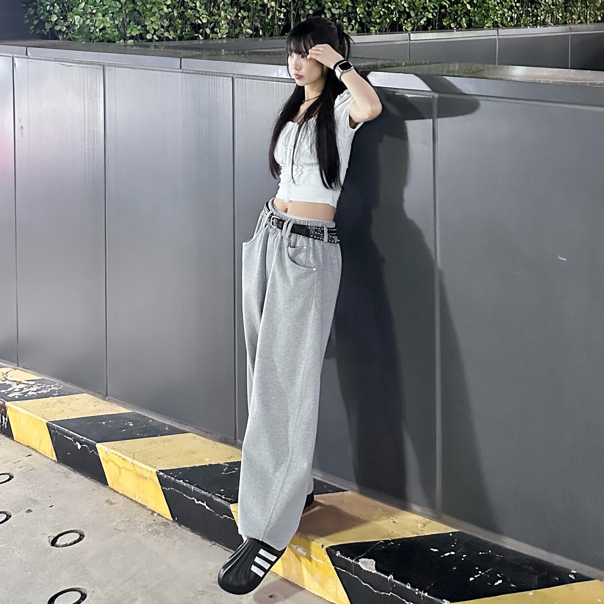 [UNISEX] 有皮帶位! 可束腳SWEATPANTS/ 1色