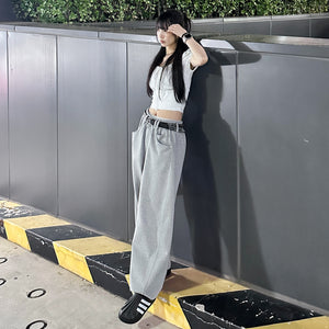 [UNISEX] 有皮帶位! 可束腳SWEATPANTS/ 1色