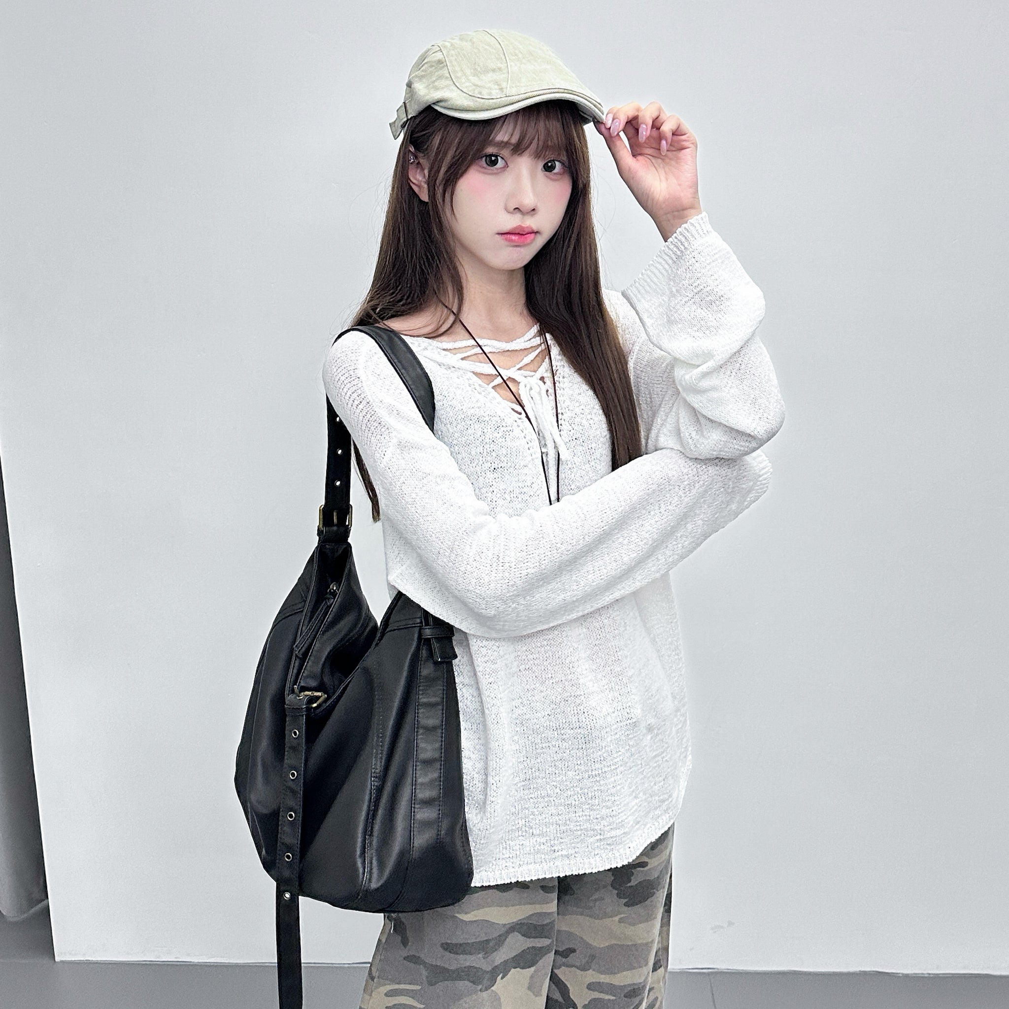[2WAY] CANNY STRING KNITWEAR/ 3色