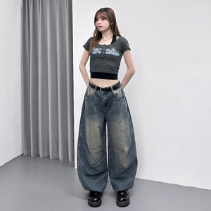 [UNISEX彎刀褲] VINTAGE SCIMITAR DENIM PANTS/ 2色