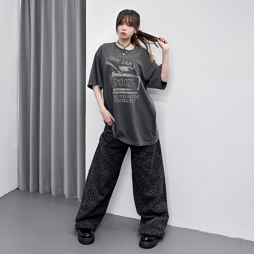 [UNISEX] HOW CAN I SNOOZE OVERSIZE TEE/ 1色
