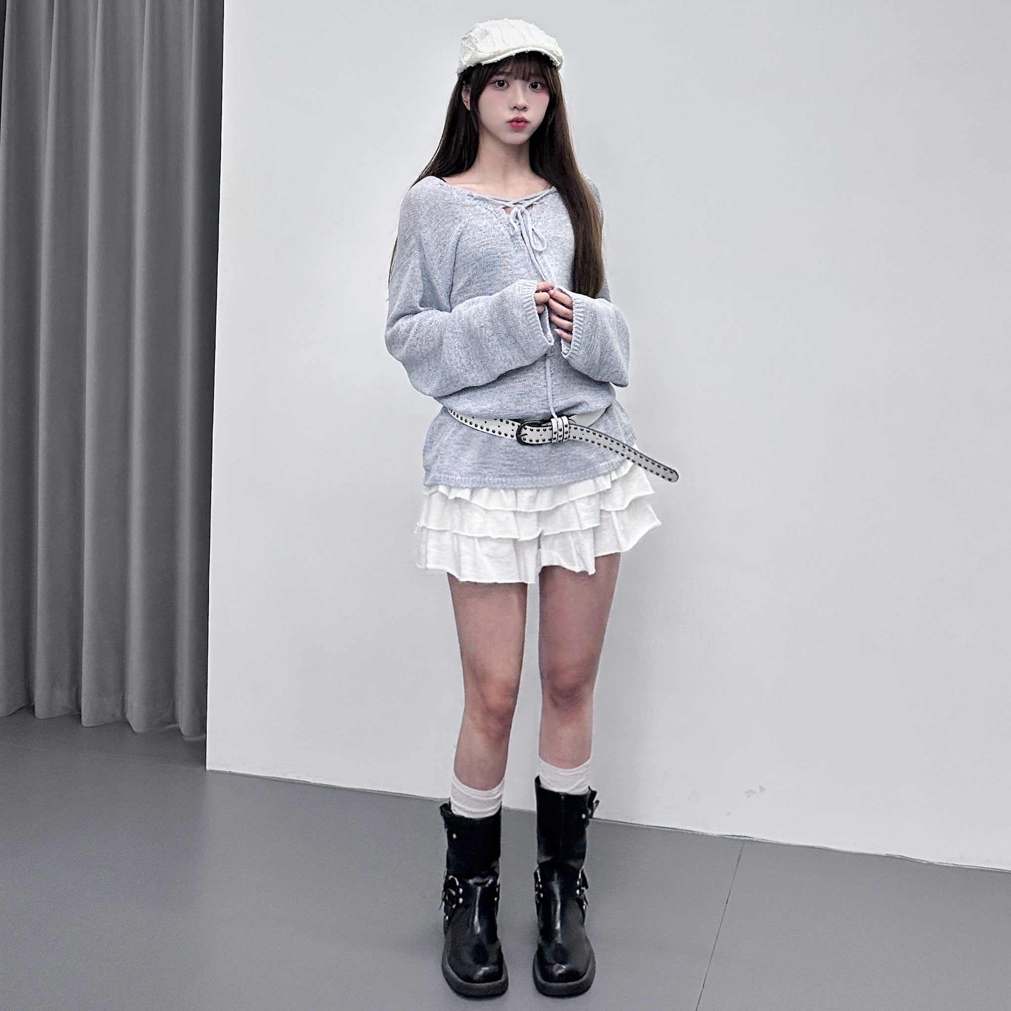 [2WAY] CANNY STRING KNITWEAR/ 3色