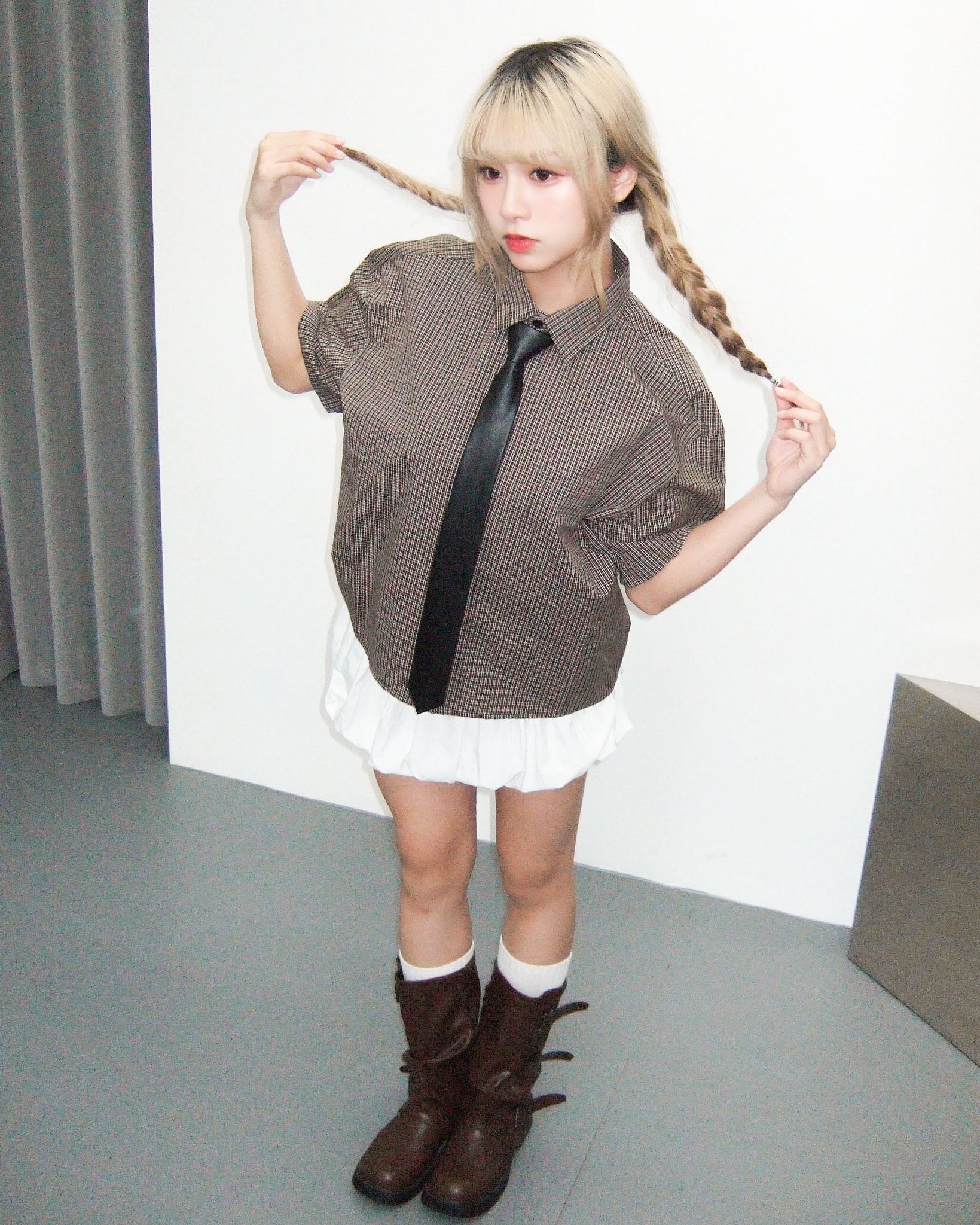 [既是SKIRT又是TOP] 2WAY CLOUD STRAPLESS TOP & BUBBLE SKIRT/ 2色