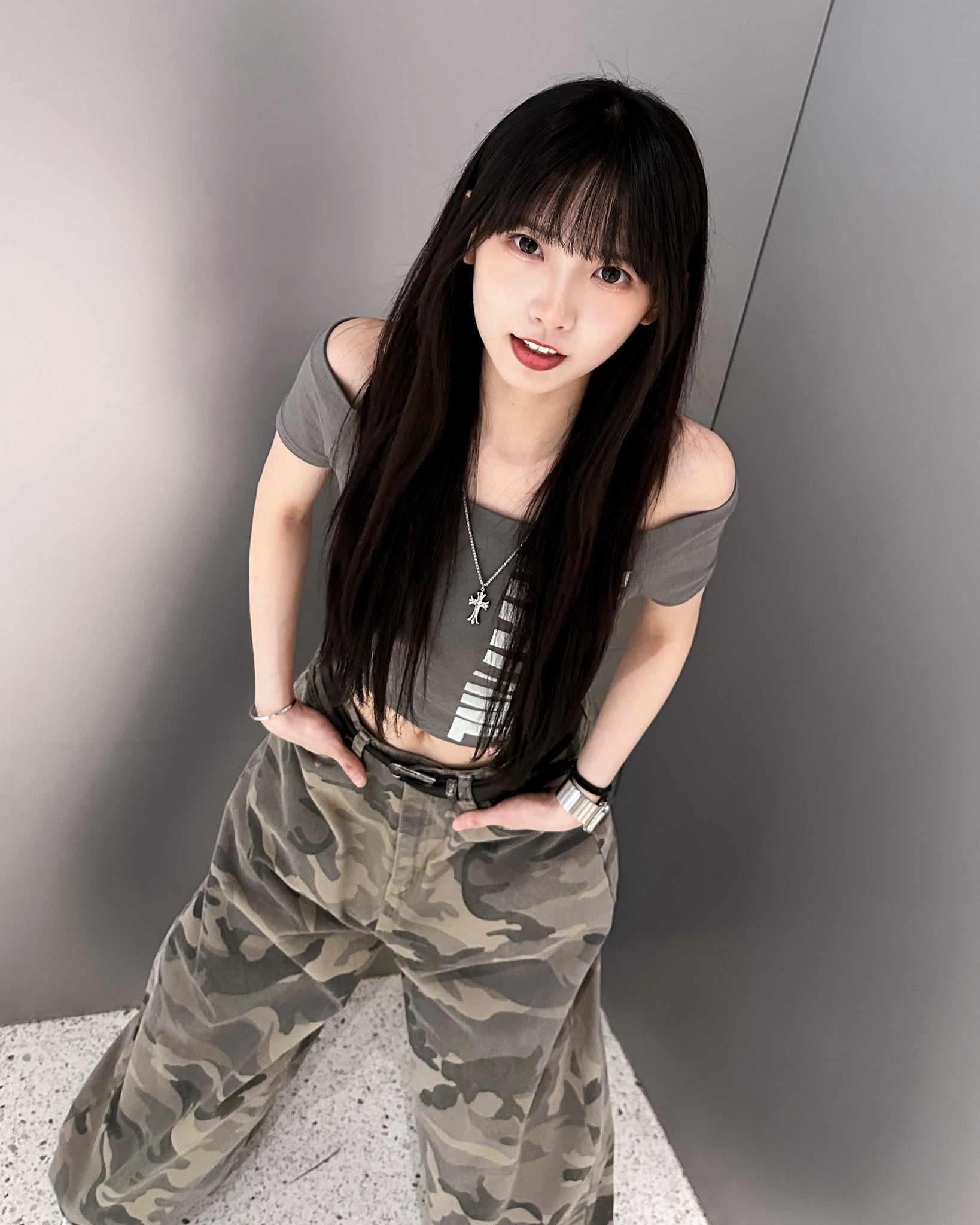 [BEST] 薄身超柔膚! HAPPINESS OFF SHOULDER TEE/ 2色