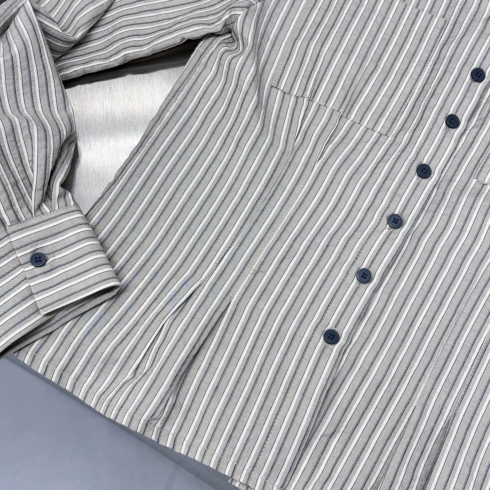 [一衫兩穿] 2WAY STRIPED SHIRT/ 2色