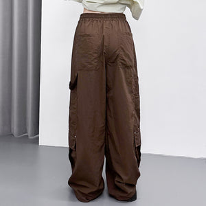 [UNISEX] RIVET WIDE NYLON PANTS/ 1色