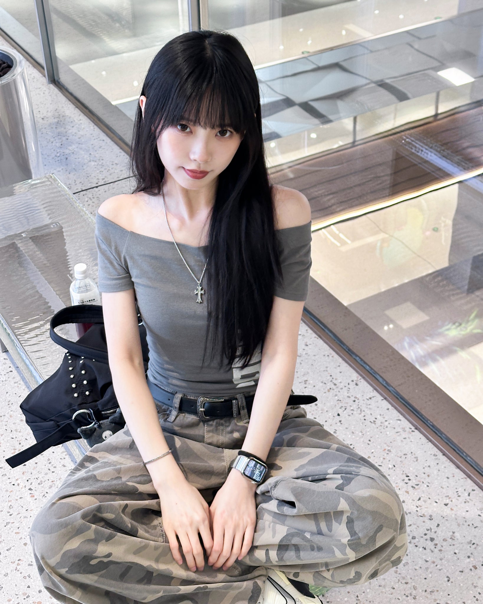 [BEST] 薄身超柔膚! HAPPINESS OFF SHOULDER TEE/ 2色