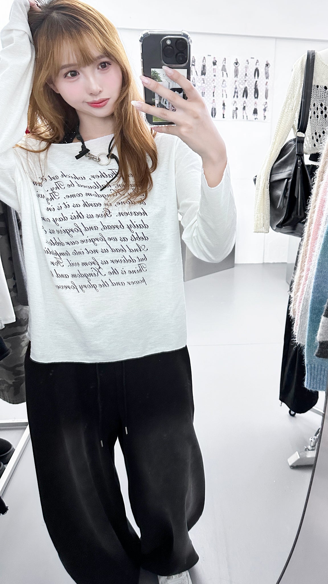 AMILIA LETTER OFF SHOULDER LONG SLEEVE/ 2色