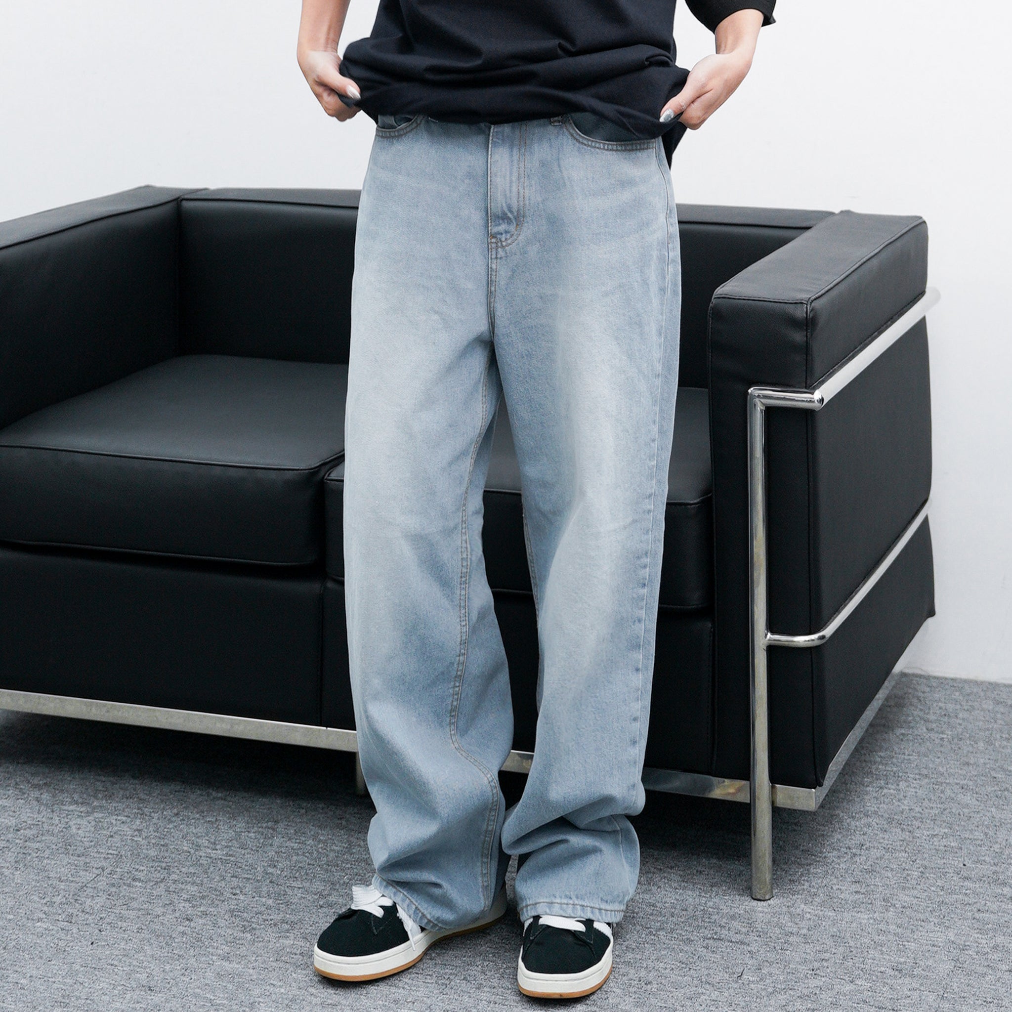 Routine High-waist Wide Denim Pants/ 2色