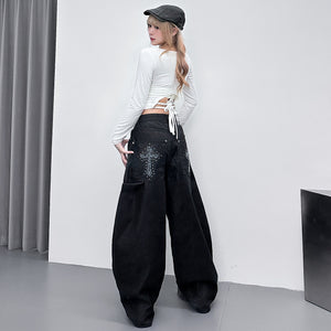 [BEST] STUDDED LEOPARD HOLY CROSS SCIMITAR PANTS/ 1色