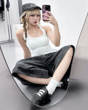XOXO HALTER SLEEVELESS TOP/ 2色