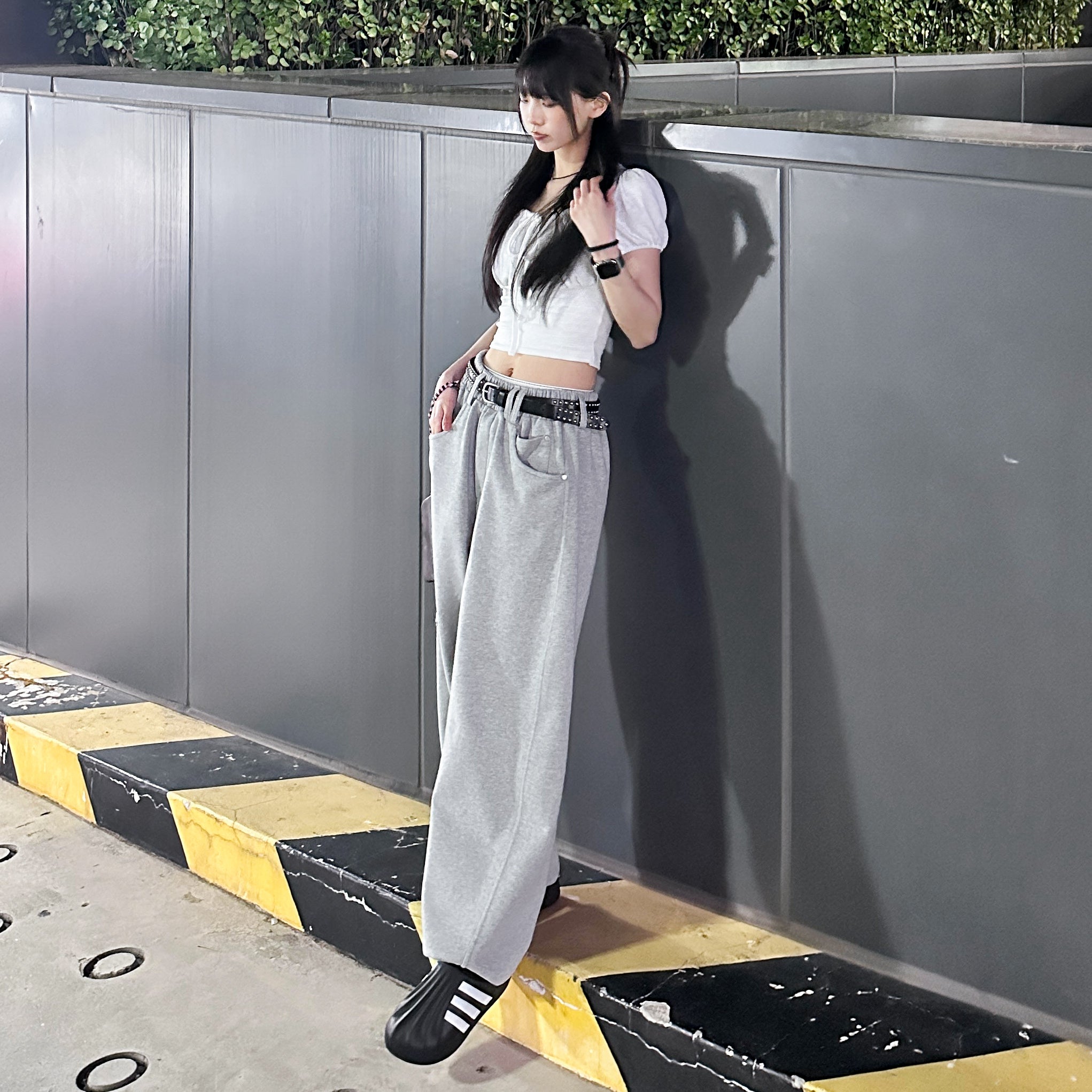 [UNISEX] 有皮帶位! 可束腳SWEATPANTS/ 1色