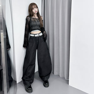 [BEST] STUDDED LEOPARD HOLY CROSS SCIMITAR PANTS/ 1色