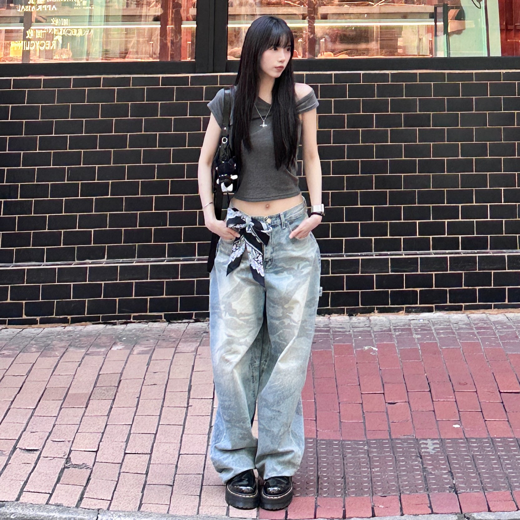 [2WAY] UNTIE THE KNOT CROP TEE/ 2色