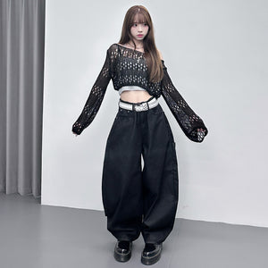 [BEST] STUDDED LEOPARD HOLY CROSS SCIMITAR PANTS/ 1色